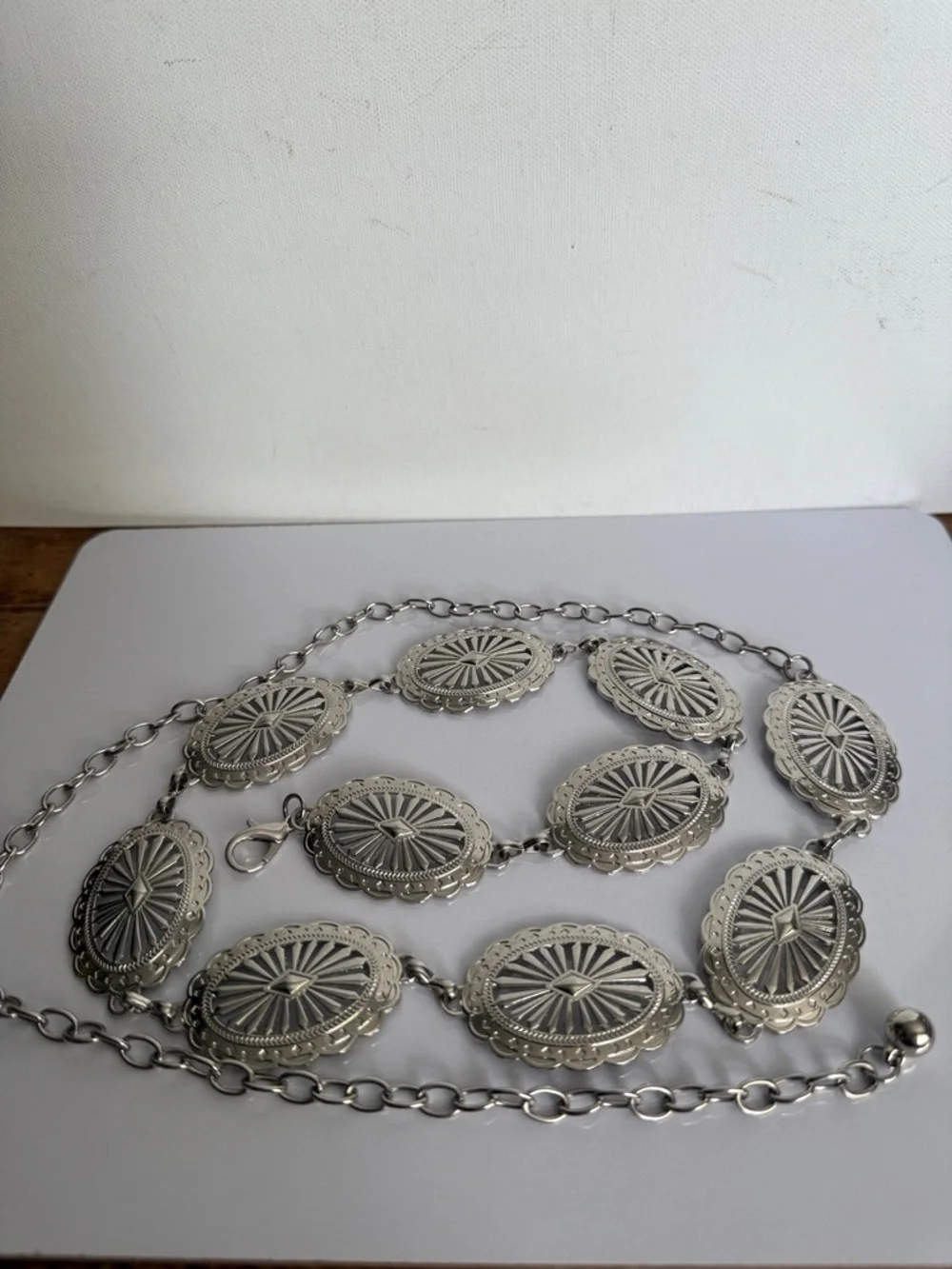 Vintage-Inspired Silver Concho Belt - Picture 8 of 8